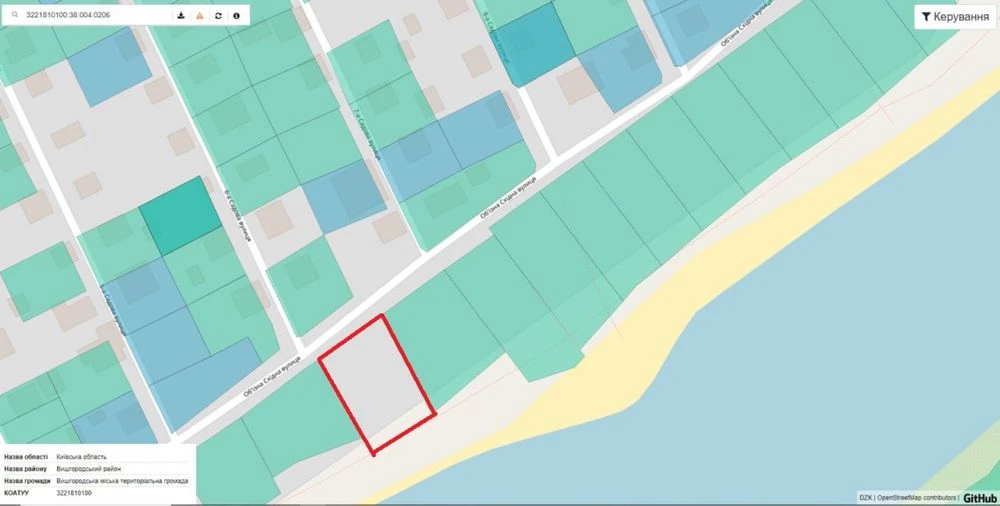 Продам власну земельну ділянку в м. Вишгород в 1-й лініі від