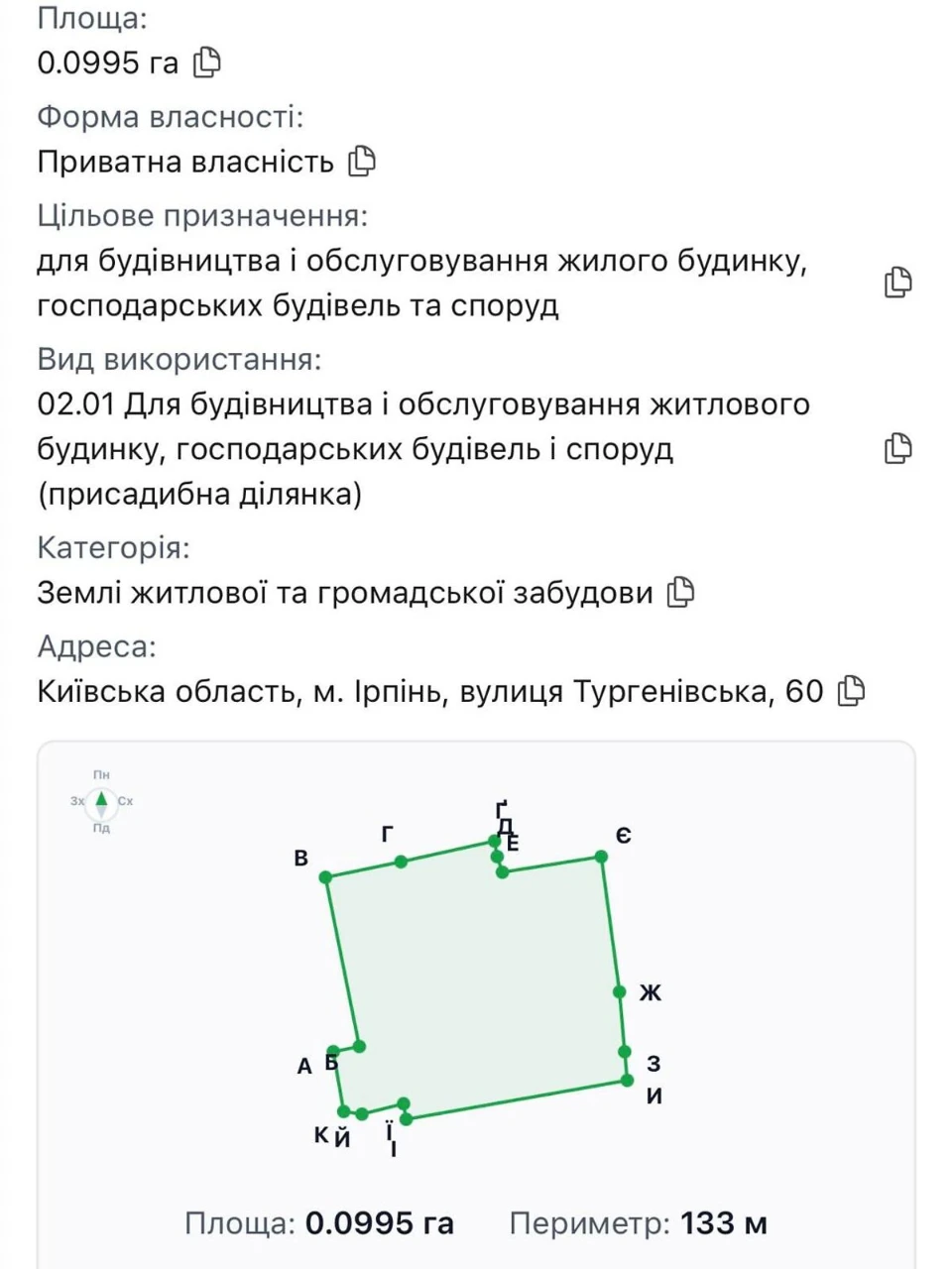 Продаж Ділянка під житлову забудову