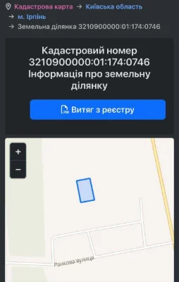 Земельна ділянка під будівництво 10 соток, Ірпінь (Стоянка).