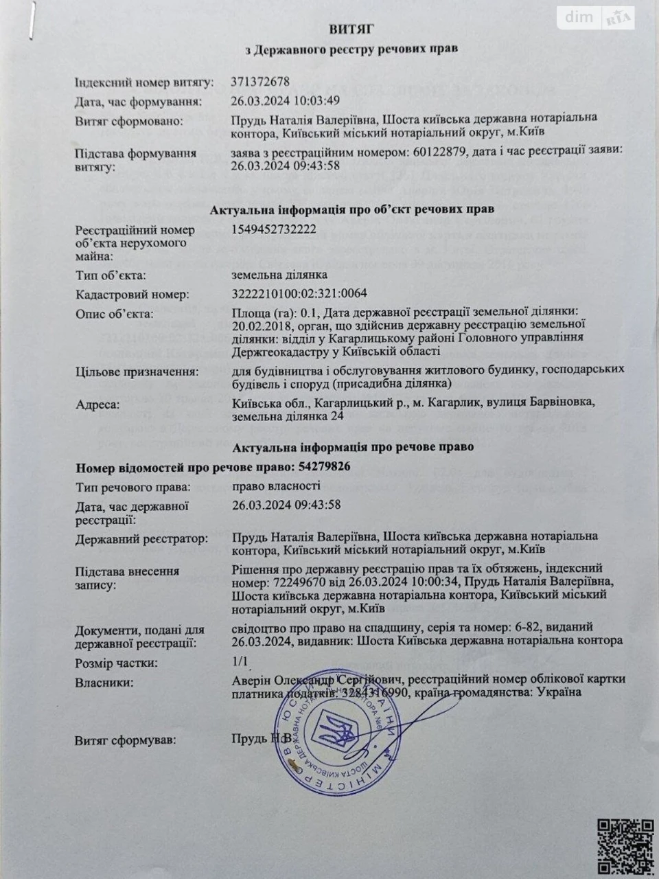 Продаж Ділянка під житлову забудову