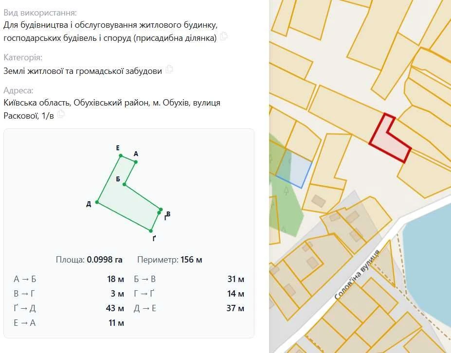 Продаж земельної ділянки 67 соток у м. Обухів