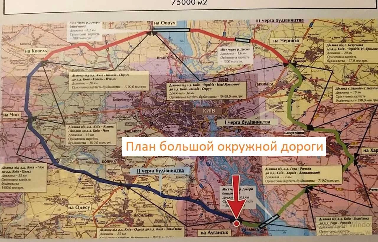 Фасад  Обухівської траси 6,27 га, Таценки Безрадичі Київ + 0