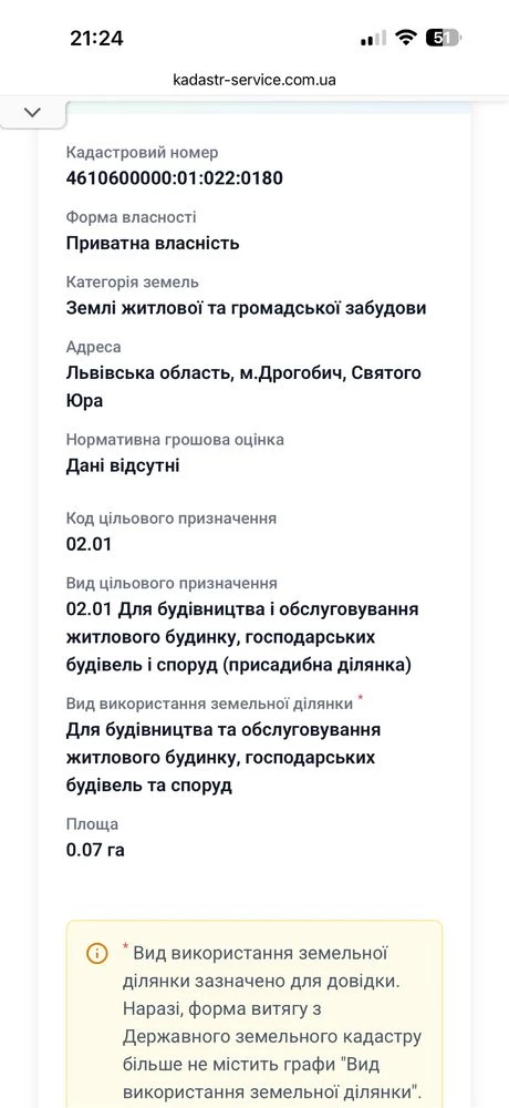 Продається земельна ділянка, вул. Святого Юра, 14 соток.