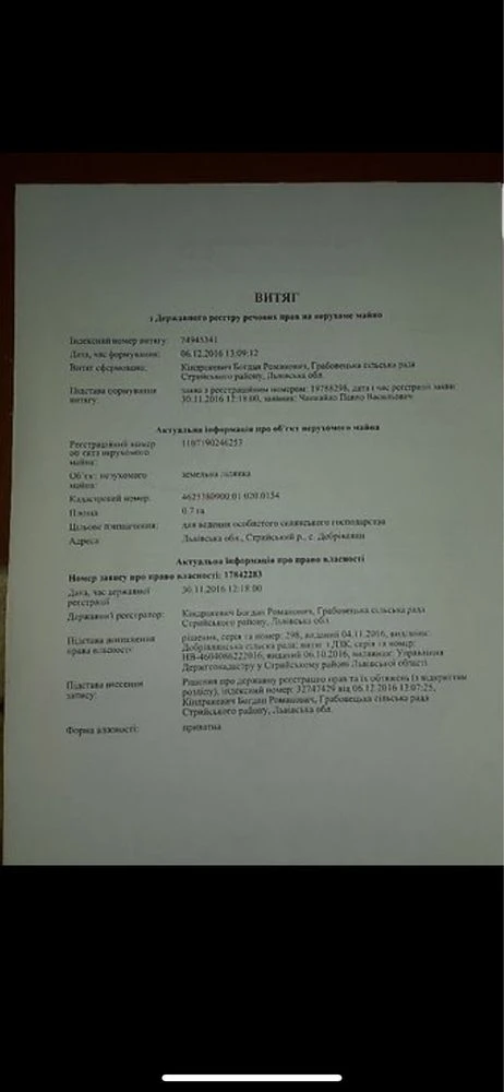 Земельна ділянка 1 га призначення Придорожний сервіс