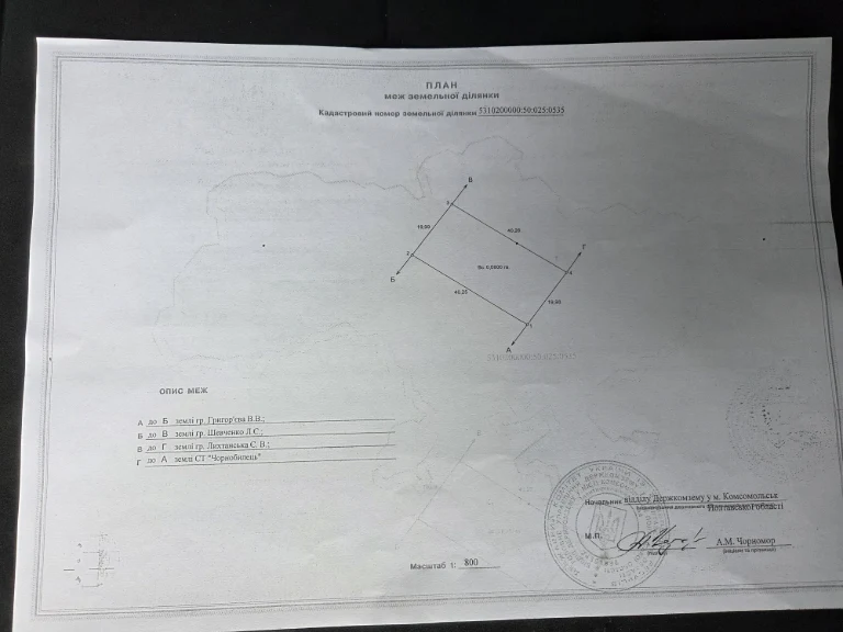 Продам участок земли,