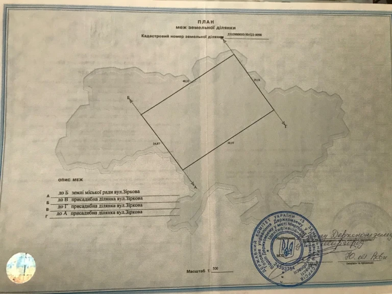 Земельна ділянка під забудову