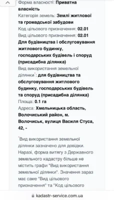 Земельна ділянка м.Волочиськ