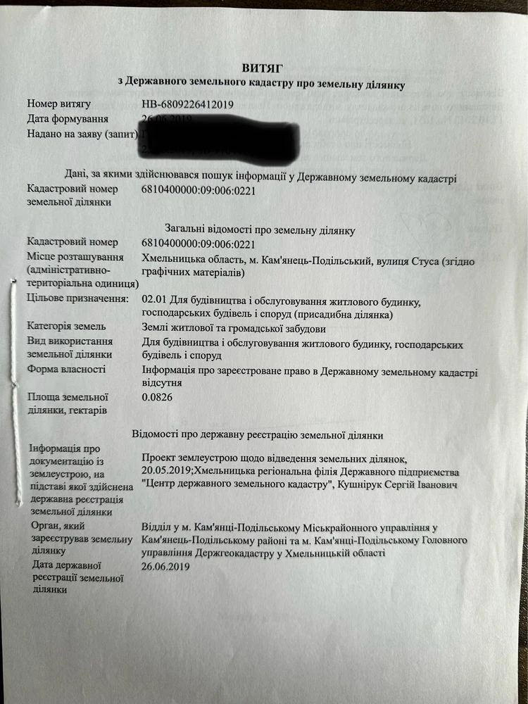 Земельна ділянка в затишному районі Камʼянець-Подільський