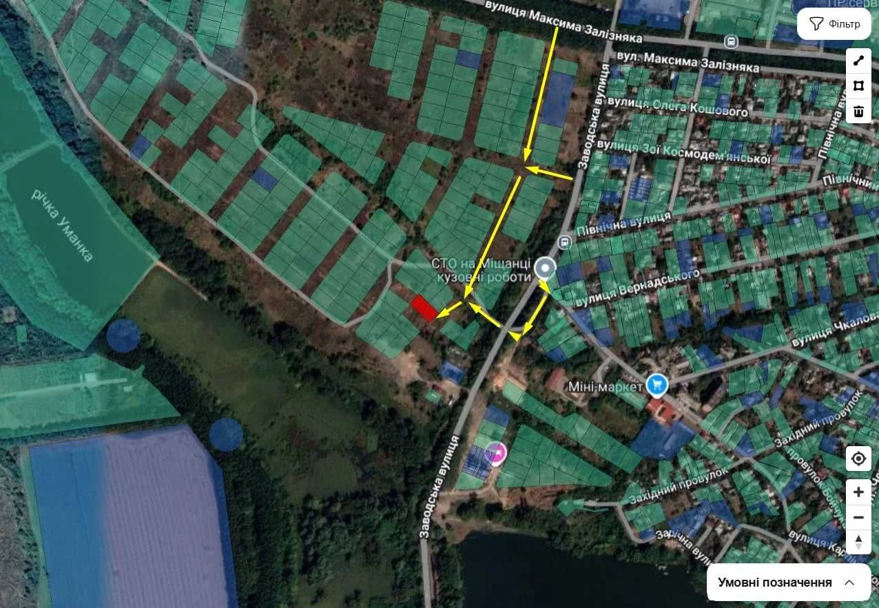 Земля 10 соток 3 лінія від Заводська поряд ЖК Riverside річк