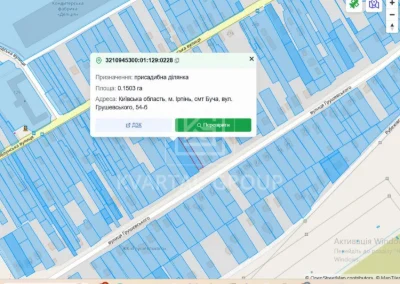Продаж земельна ділянка вул Грушевського Буча
