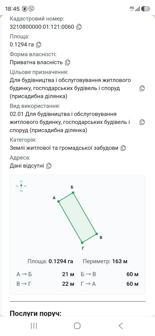 Ділянка в центрі з недобудрвою