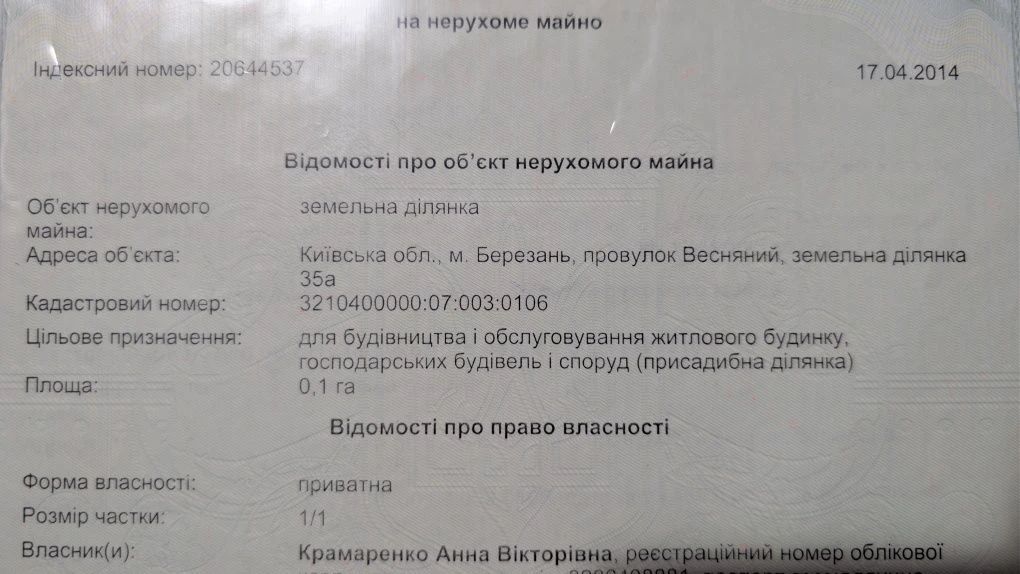 Земельна ділянка 14 соток