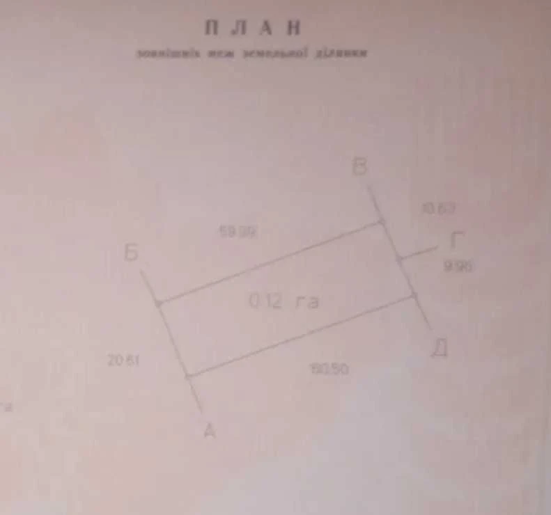 Земельна ділянка 0.12 га під забудову від власника