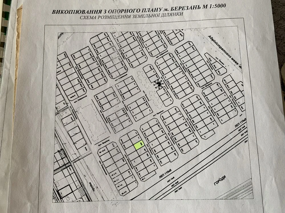 Земельна ділянка з паспортом для будівництва
