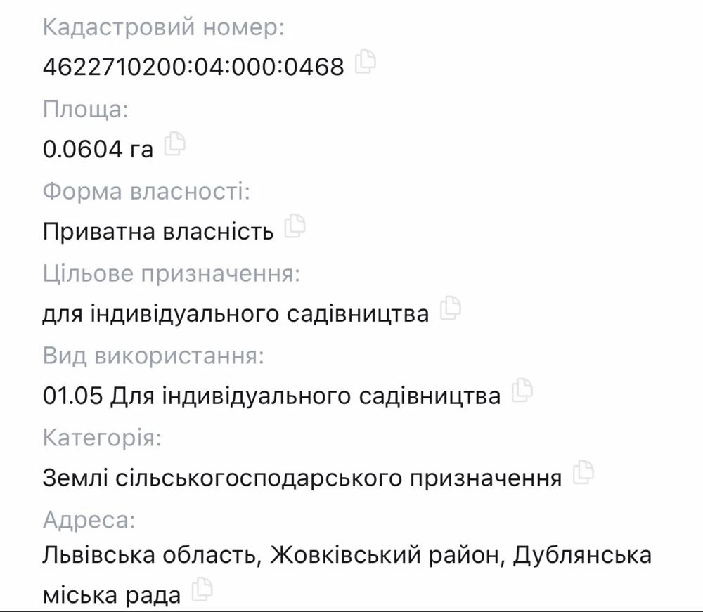 Земельна ділянка 6 сот під забудову в Дублянах. Підведено св