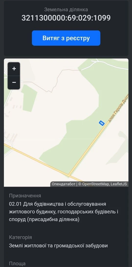 Земельна ділянка для будівництва земля