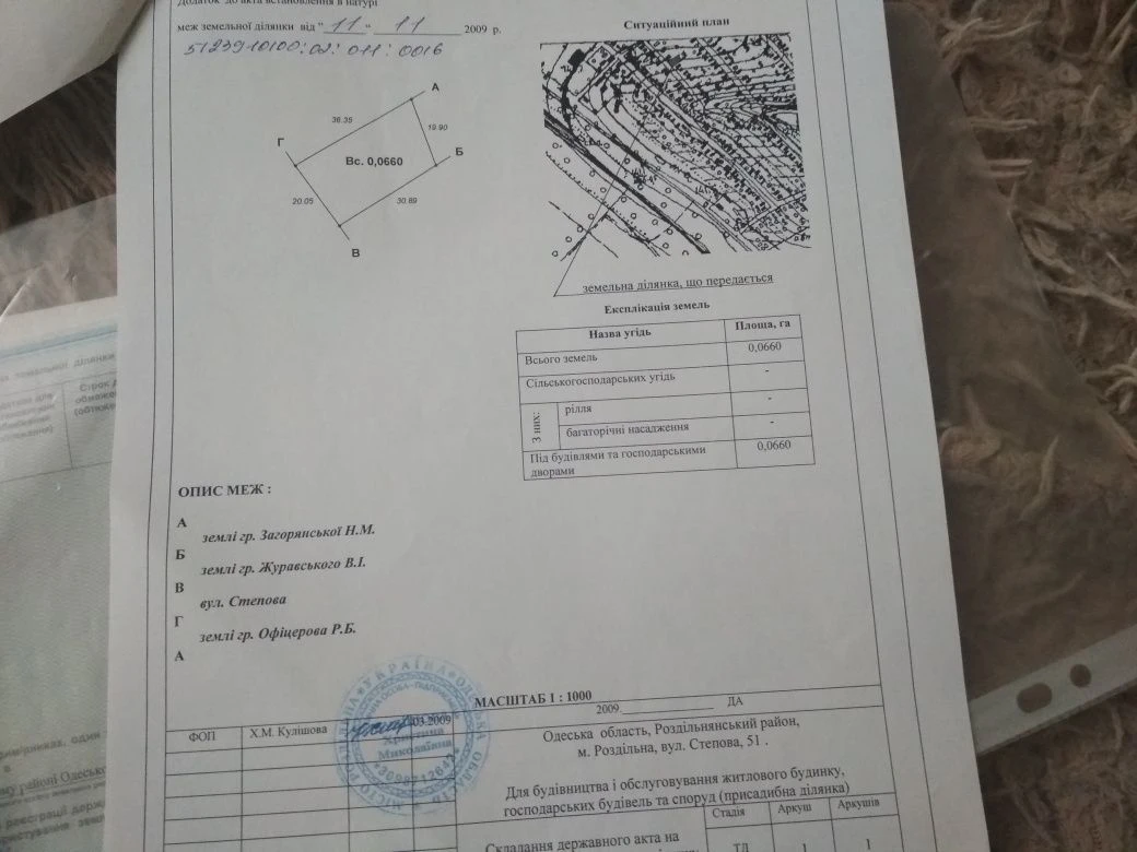 Продам участок 6.6 соток есть госакт обмін на авто
