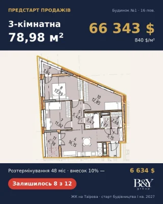 Предстарт! Таїрова, від 29 401 $, розтермінування 48 міс