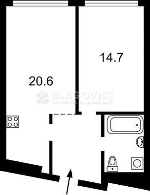 Продаж 1 кімнатної квартири, ЖК Great, Причальна 14, Осокорк
