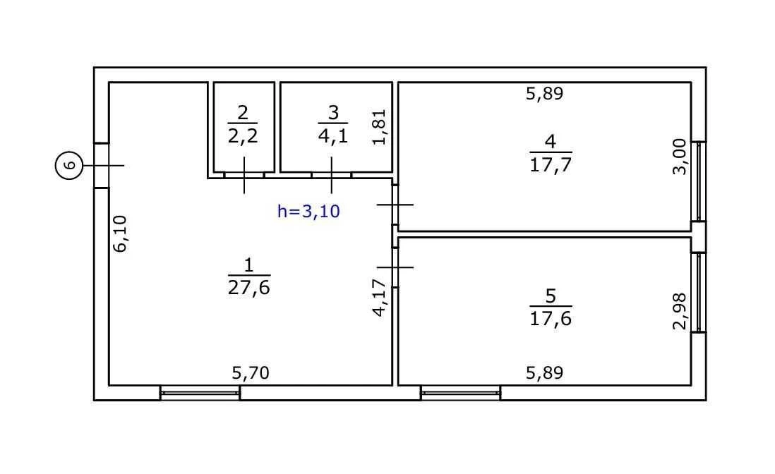 Квартира 69 м², 2 спальні, єОселя, газове опалення, Яслинськ