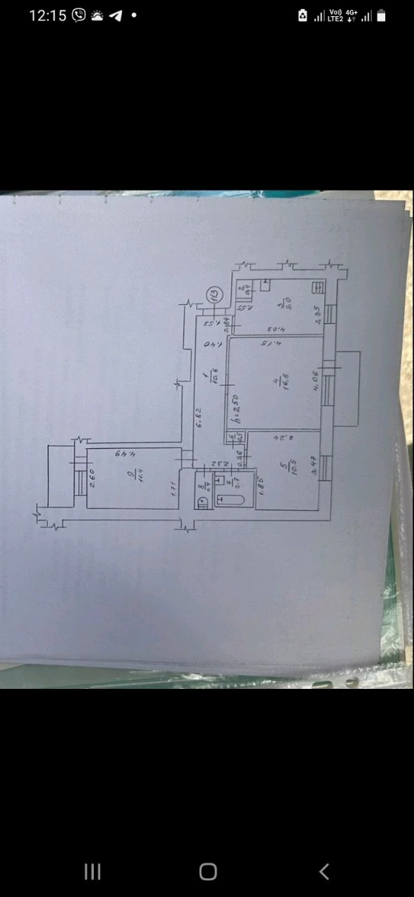 Продається 3х  кімнатна квартира в районі Мотель