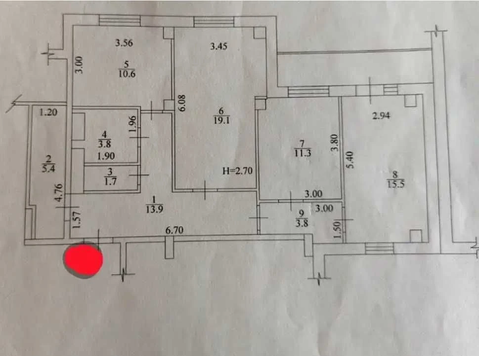 3 кімнатна квартира в новобудові на Зерновій