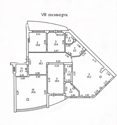 Мукачевский переулок. Просторная четырехкомнатная квартира с