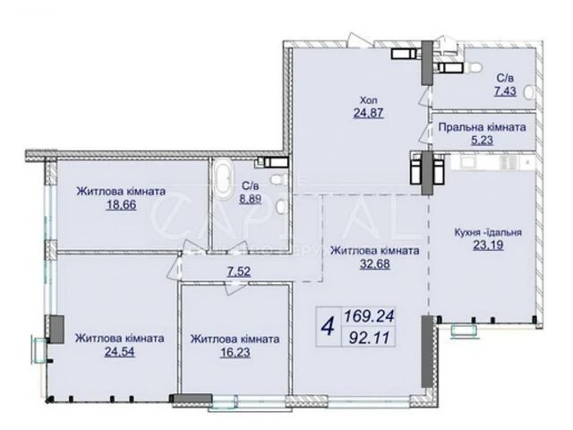 Sale of 5k apartment 169 sq. m on Andriy Verkhoglyada St. 7 CHER