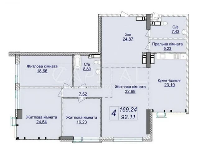 Sale of 5k apartment 169 sq. m on Andriy Verkhoglyada St. 7 CHER