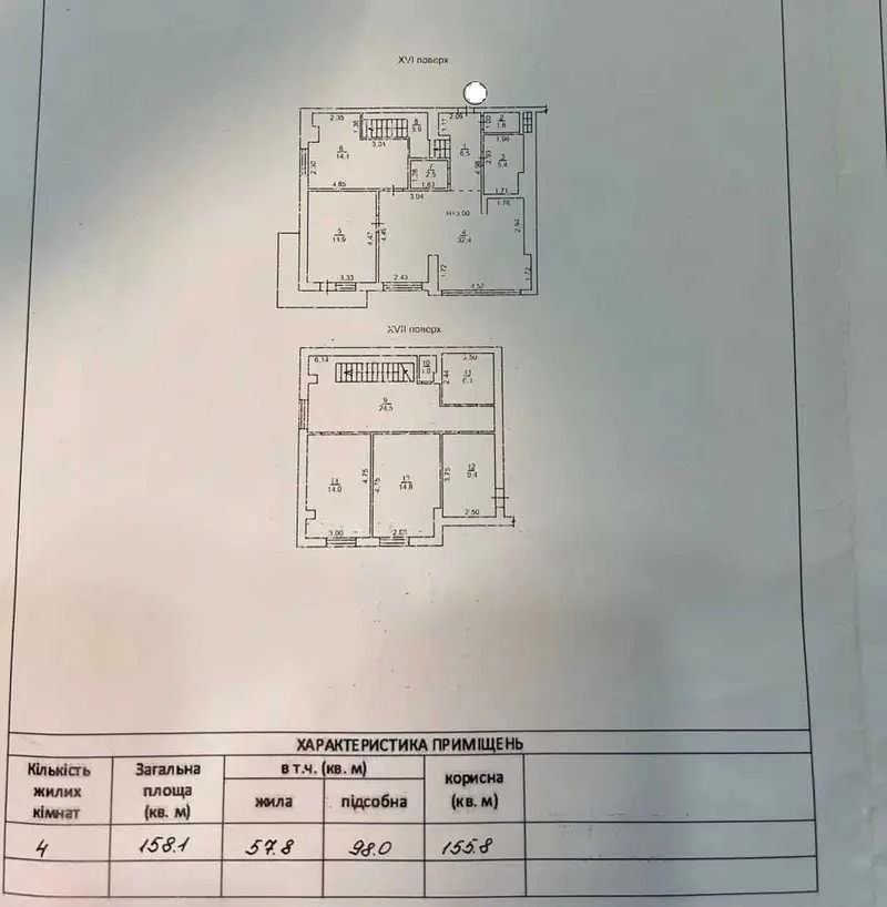 2-уровневая квартира 158,1М² на Пишоновской • 16/17 • 4 комн