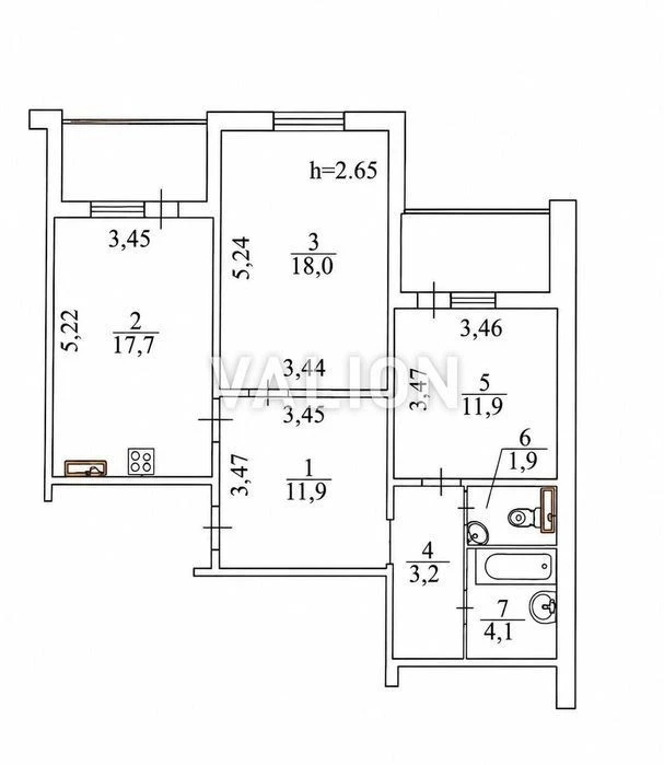 Two-room apartment for sale in Lakes residential complex, Yasynuvatskyi lane,