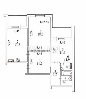 Two-room apartment for sale in Lakes residential complex, Yasynuvatskyi lane,