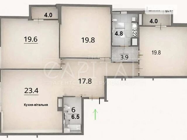 Sale of 4-room apartment 123 sq. m on 3A John McCain Street • ID