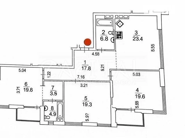 Sale of 4-room apartment 123 sq. m on 3A John McCain Street • ID