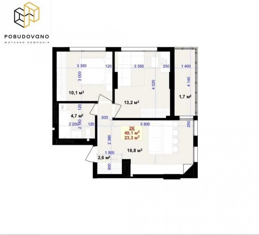 Продаж двохкімнатної квартири Liberty Gardens