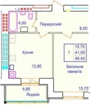 1-к в елітній зданій цегляній новобудові ЖК Європейський, 46