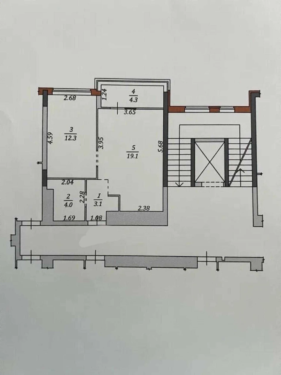 Продаж 1 кімнатна квартира вулиця Трускавецька, Стрийська