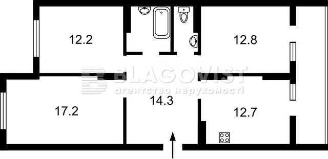Продаж чудової 3-кімнатної квартири Каховська 62 А, метро Лі