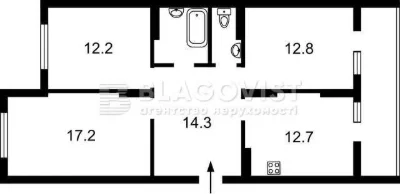Продаж чудової 3-кімнатної квартири Каховська 62 А, метро Лі