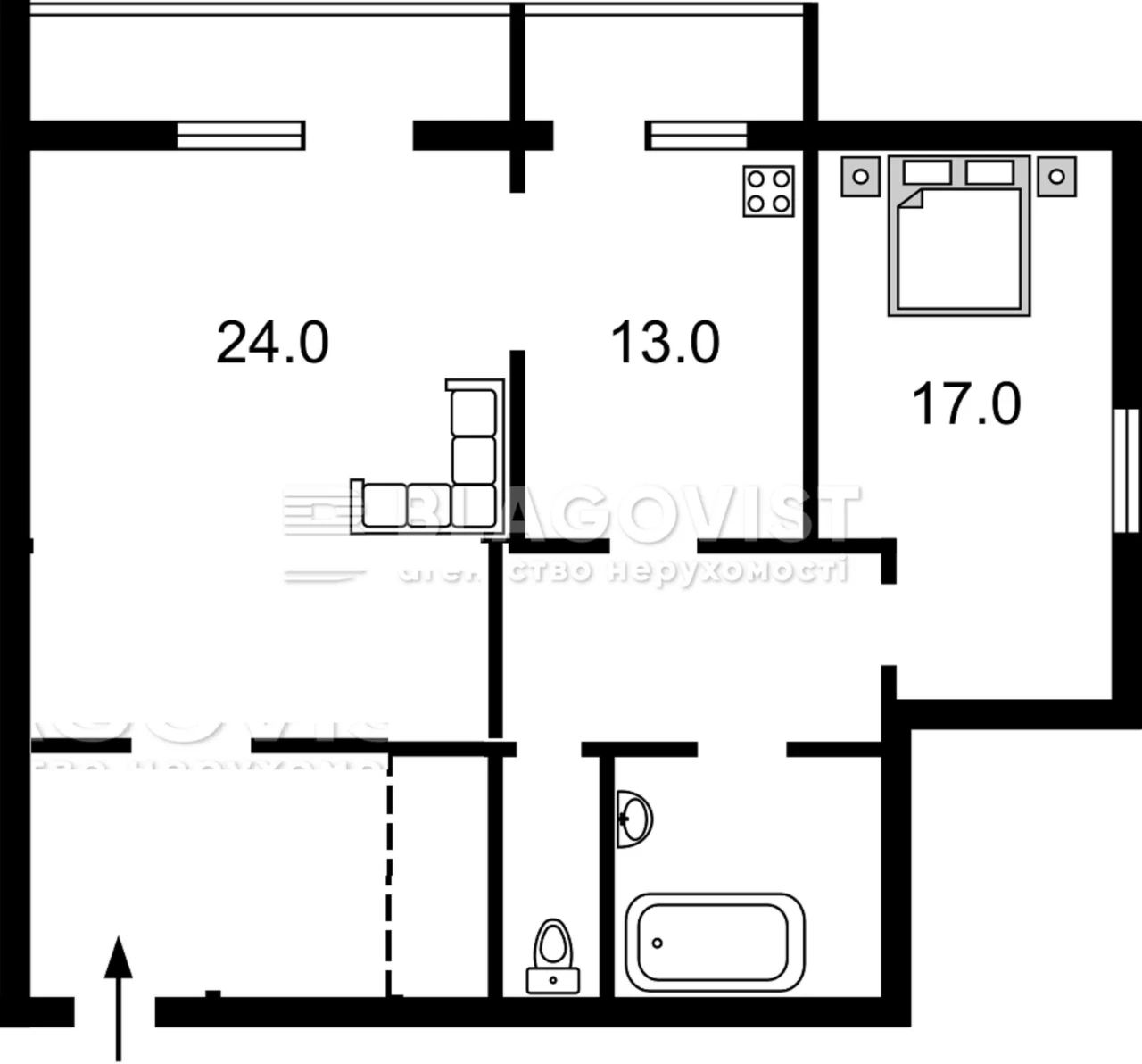 Продаж 2- кімнатної квартири 78 м.кв Лесі Українки 21-Б Пече