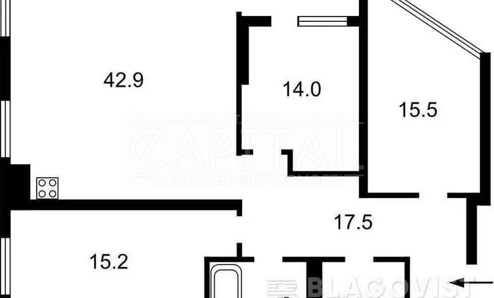 Продаж 3 кімнатної квартири Осокорки  ЖК Зарічний 125м2  зда
