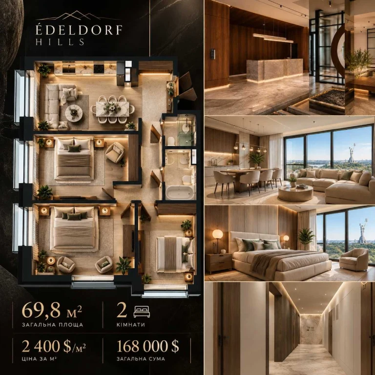 Edeldorf Hills продажа 2-3 кімн. апартаментів 69,8м2