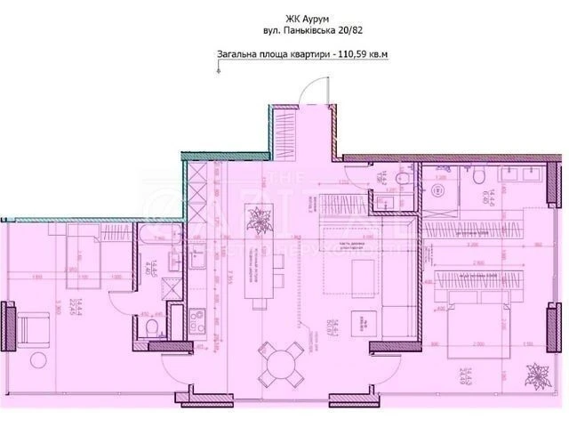 Sale of 3-room apartment 111 sq. m. on Pankivska Street 20/82 • ID