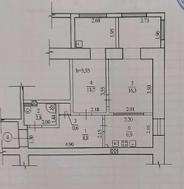 Продам 3-комн квартиру в районе Фрунзе ул.