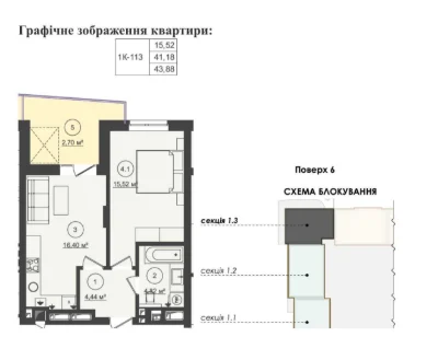 Продаж 1 кімн. квартири у ЖК Стрийський Бульвар