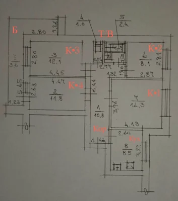 4-кімнатна квартира 74,6 м² у Трускавці, вул. Стебницька. Бе