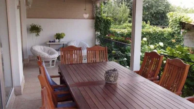 I will sell a house near the sea, park and fountain!