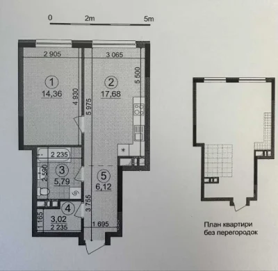 Продам однокімнатну квартиру (46.97 м²) у Києві, Подільський