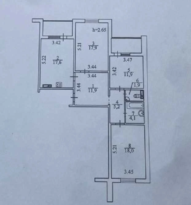Продам трикімнатну квартиру (96 м²) у Києві, Голосіївський р