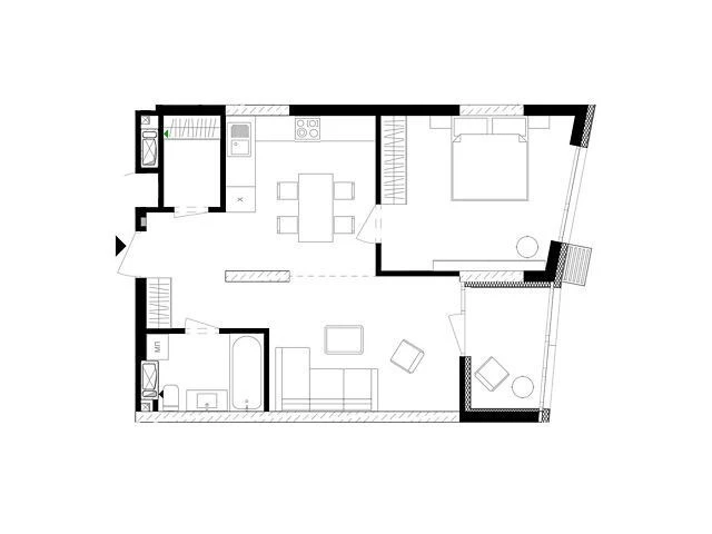 Sale of 1-room apartment 62.2 sq. m. on Yevhena Malanyuka St. 101 •